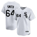 C.White Sox #64 Shane Smith Player White Stripe Limited Home Gdoa Stitched Jerseys