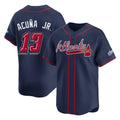 A.Braves #13 Ronald Acuna Jr Player Navy 2025 Speedway Classic Home Game Gdoa Stitched Jerseys