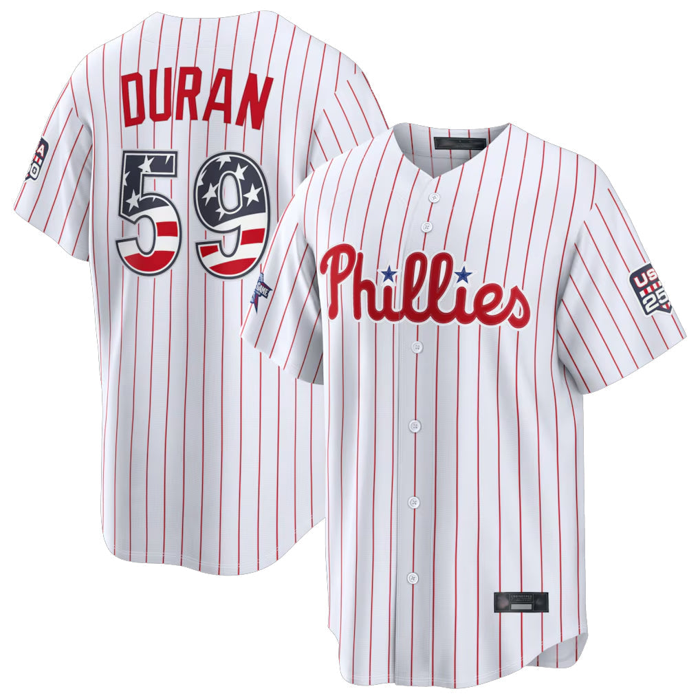 P.Phillies #59 Jhoan Duran Player White 2026 All-Star Edition Stars & Stripes Home Game Gdoa250Ys Stitched Jerseys