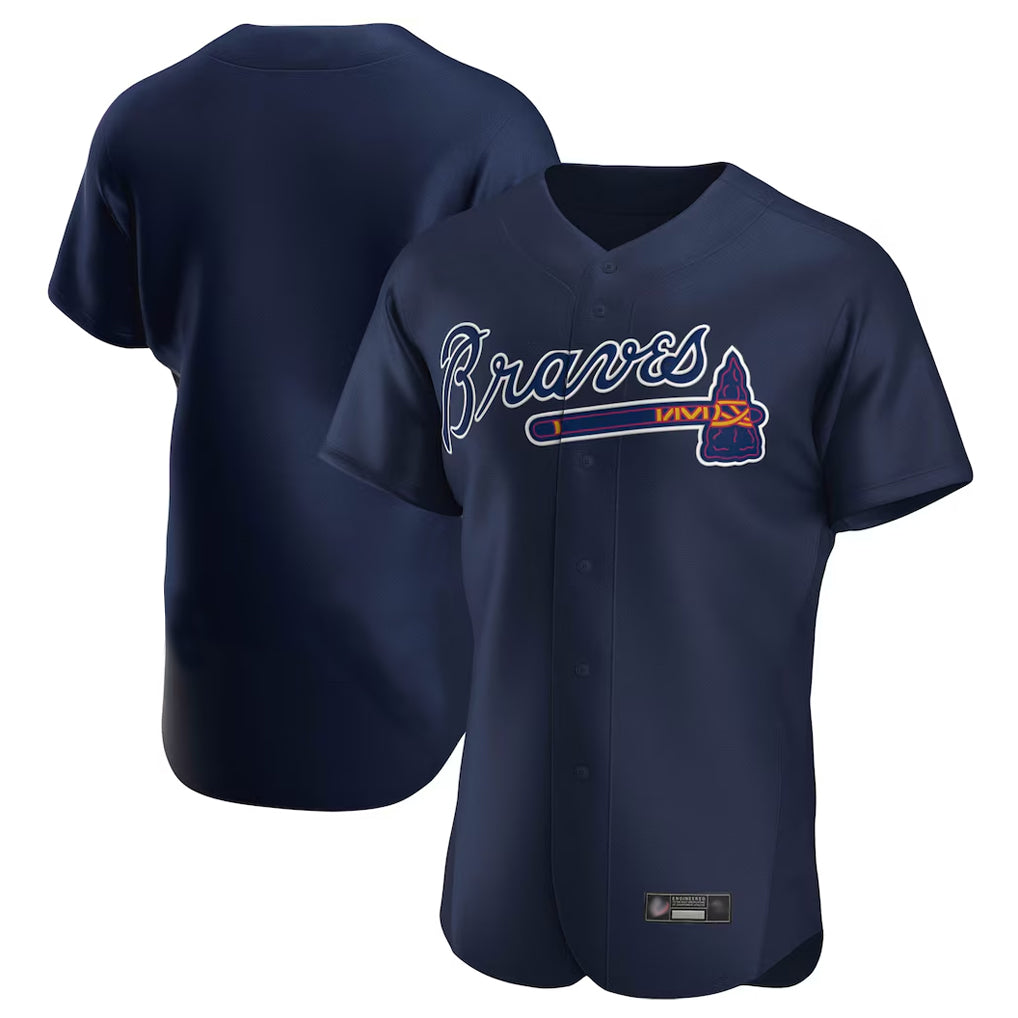 A.Braves ## Braves Blank Player Navy Alternate Limited Elite Home Game Gdoa Stitched Jerseys