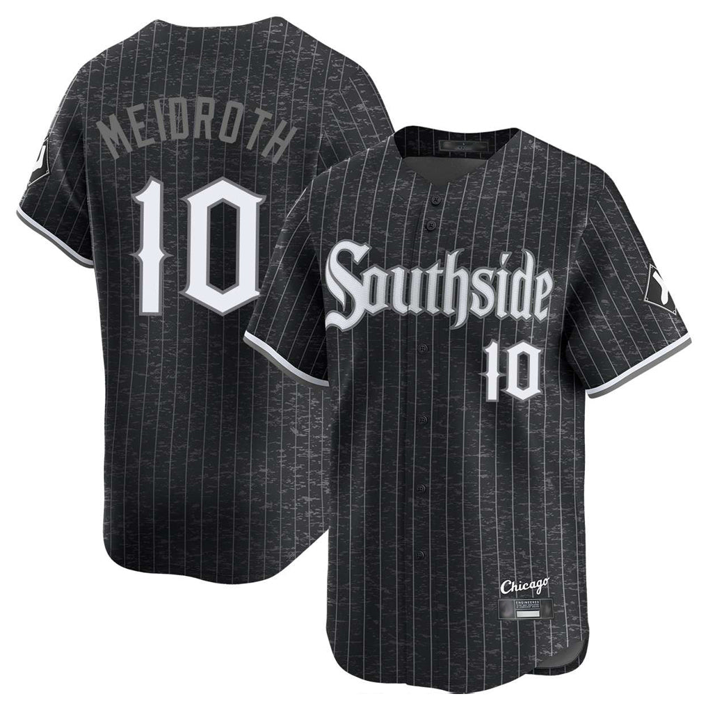 C.White Sox #10 Chase Meidroth Player Black City Connect Limited Home Gdoa Stitched Jerseys