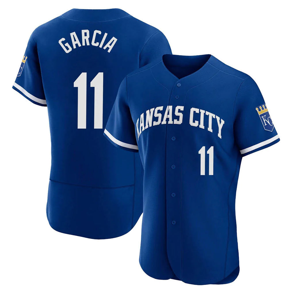 KC.Royals #11 Maikel Garcia Player Royal City Connect Limited Elite Home Game Gdoa Stitched Jerseys