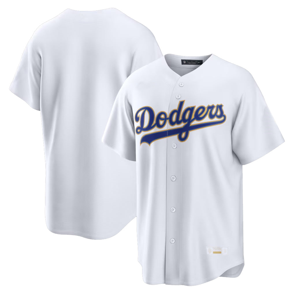 LA.Dodgers ## Dodgers Blank Player Gold White 2026 Collection Stadium Limited Gdoa Stitched Jerseys