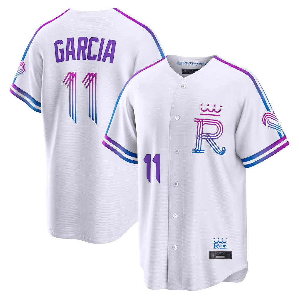 KC.Royals #11 Maikel Garcia Player White 2026 City Connect Limited Home Gdoa Stitched Jerseys