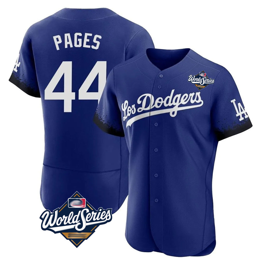 LA.Dodgers #44 Andy Pages Player Royal World Series City Connect Elite Home Gdoa Stitched Jerseys