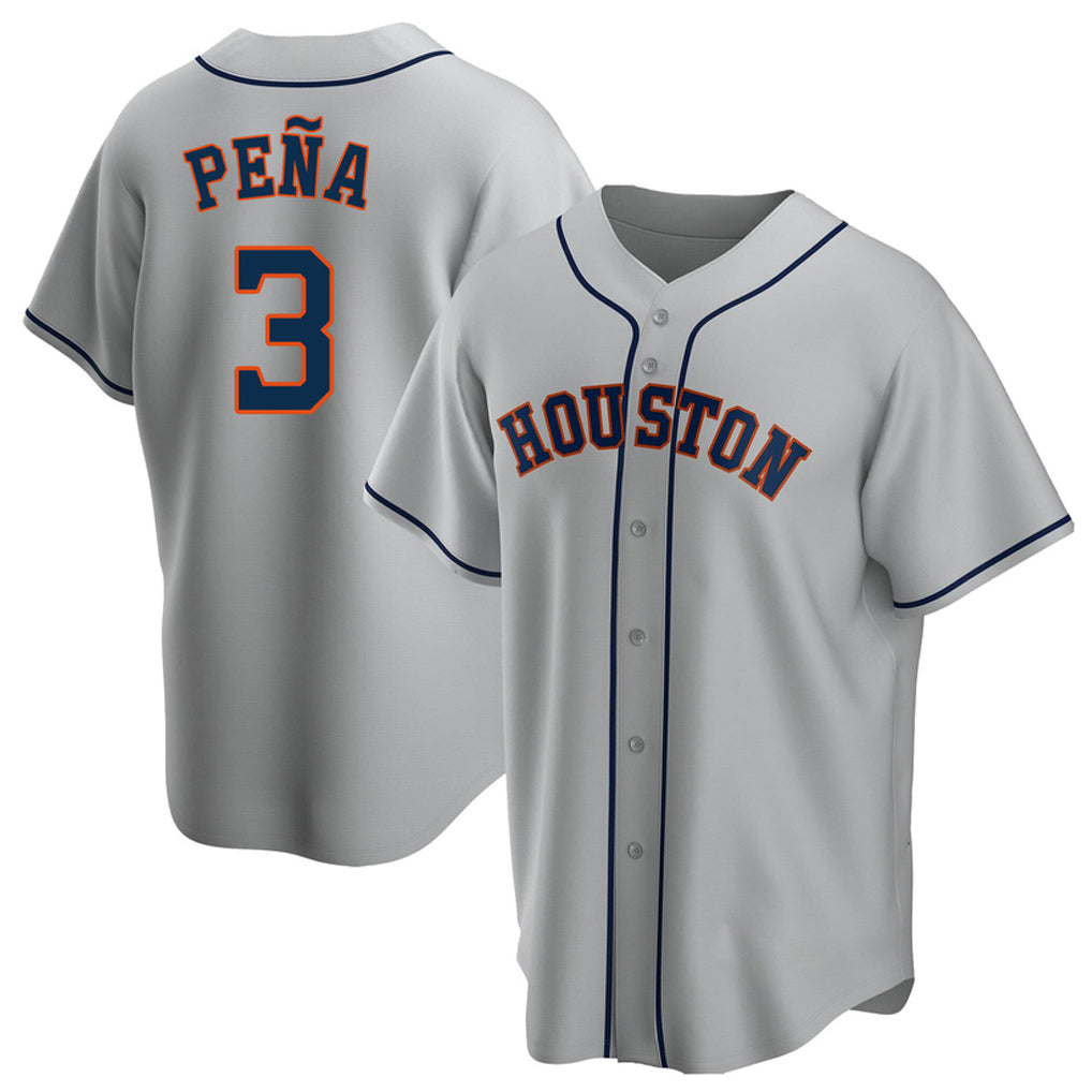 H.Astros #3 Jeremy Pena Player Gray Home Game Gdoa Stitched Jerseys