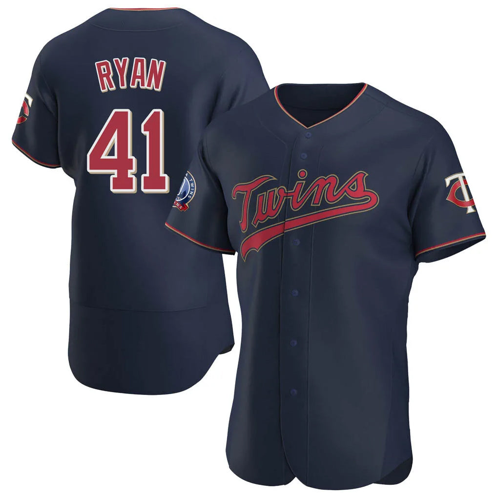 M.Twins #41 Joe Ryan Player Navy 60th Home Limited Elite Gdoa Stitched Jerseys