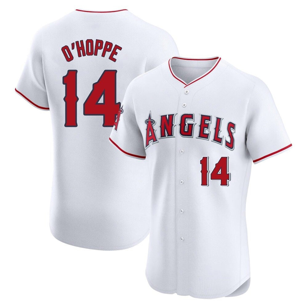 LA.Angels #14 Logan O'Hoppe Player White Limited Elite Gdoa Stitched Home Jerseys