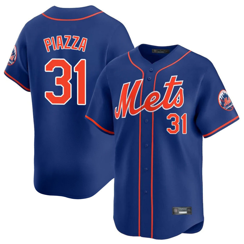NY.Mets #31 Mike Piazza Player Royal Home Limited Gdoa Stitched Jerseys