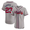 A.Braves #23 Michael Harris II Player Gray Limited Elite Home Game Gdoa Stitched Jerseys