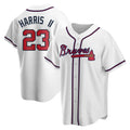 A.Braves #23 Michael Harris II player White Replica Home Stitched Jerseys