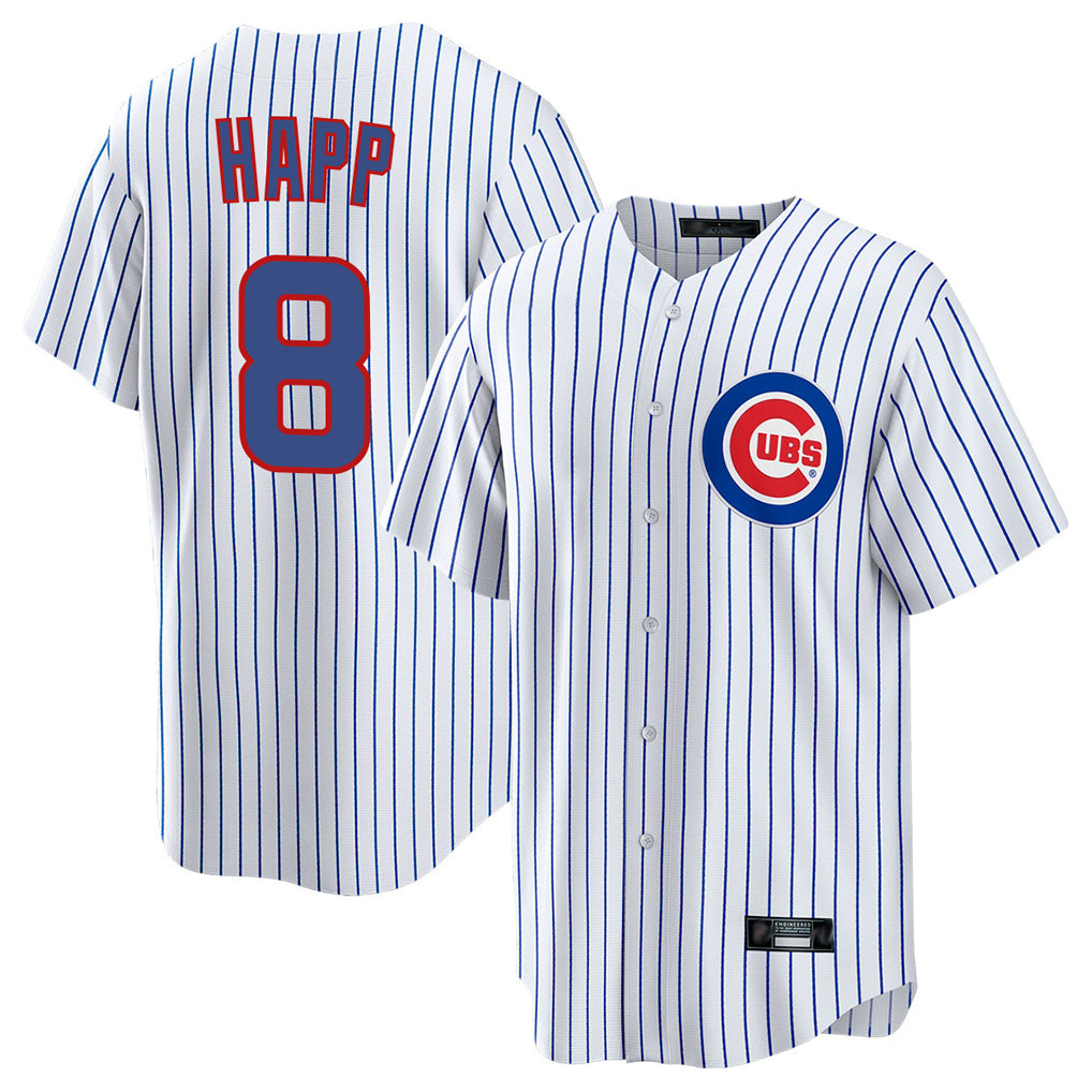 C.Cubs #8 Ian Happ Player White Game Home Gdoa Stitched Jerseys