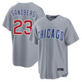 C.Cubs #23 Ryne Sandberg Player Gray Home Game Gdoa Stitched Jerseys
