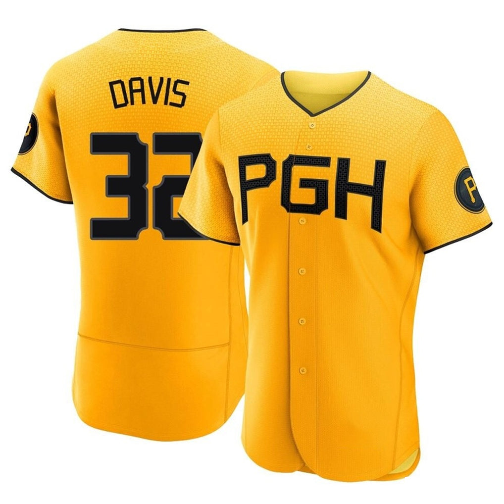 P.Pirates #32 Henry Davis Player Gold City Connect Home Limited Elite Stitched Jerseys