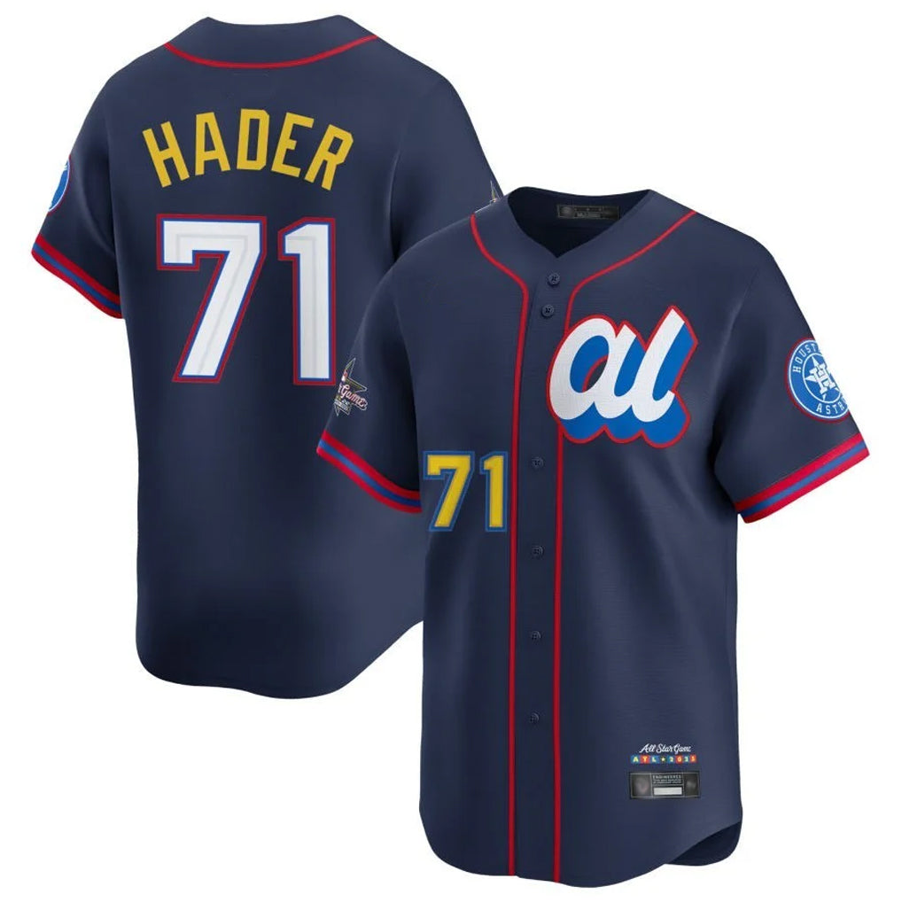 H.Astros #71 Josh Hader Player Navy American League All-Star Game Limited Gdoa Stitched Jerseys