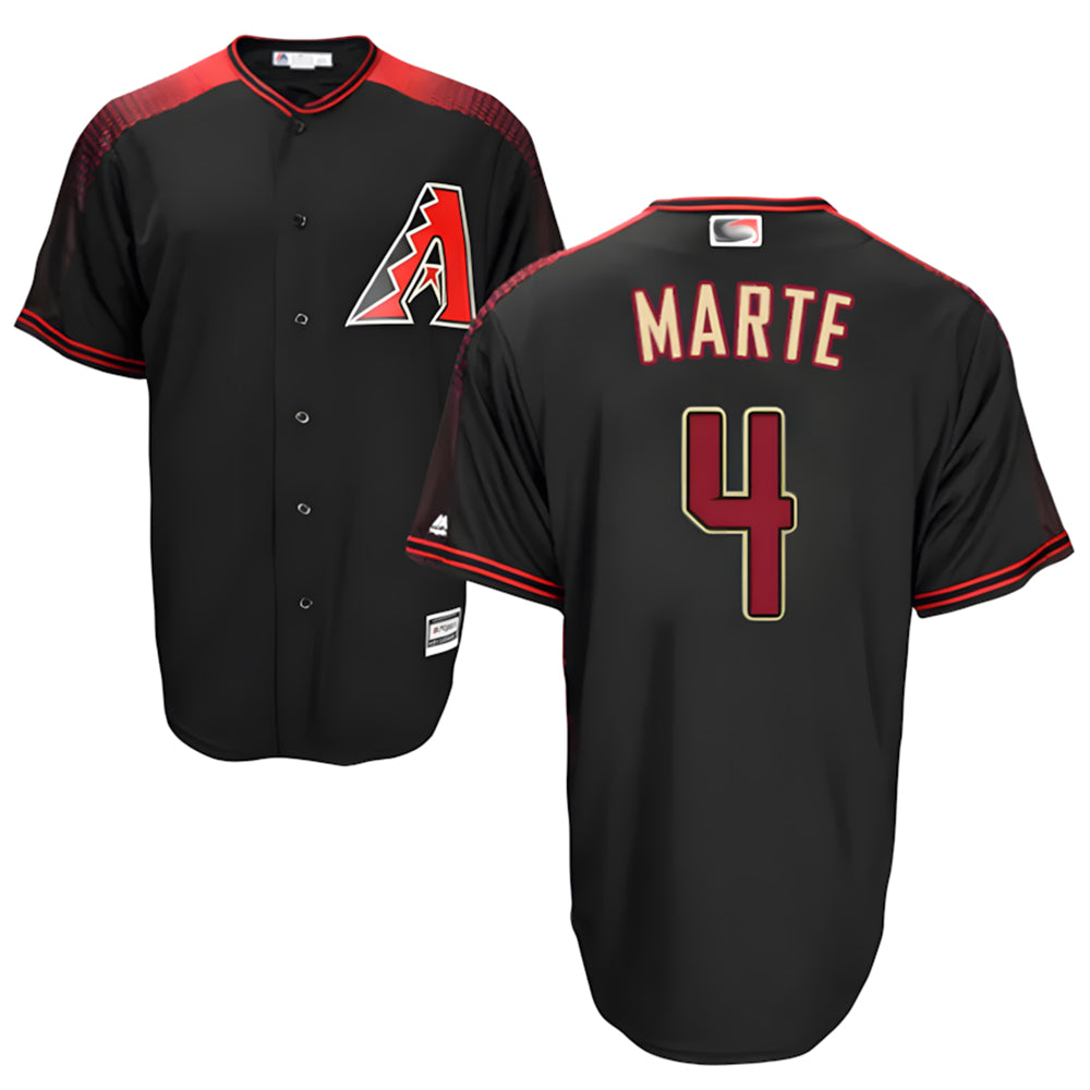 A.Diamondbacks #4 Ketel Marte Player Black Big & Tall Replica Limited Stitched Jerseys