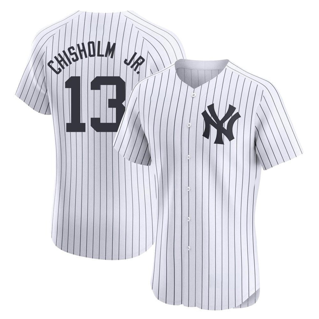 NY.Yankees #13 Jazz Chisholm Jr Player White Limited Elite Home Stitched Jerseys