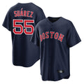 B.Red Sox #55 Ranger Su¨¢rez Player Navy Home Game Gdoa Stitched Jerseys