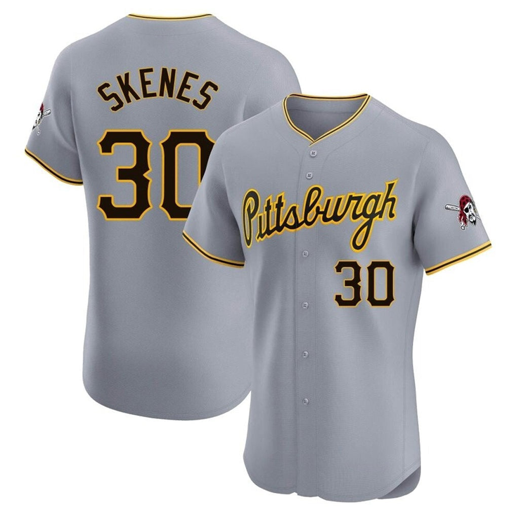 P.Pirates #30 Paul Skenes Player Gray Road Home Limited Elite Stitched Jerseys