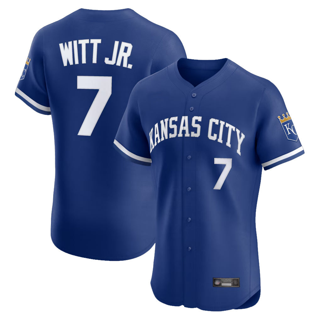 KC.Royals #7 Bobby Witt Jr. Player Royal Limited Elite Home Gdoa Stitched Jerseys