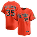 B.Orioles #35 Adley Rutschman Player Orange Limited Home Game Gdoa Stitched Jerseys