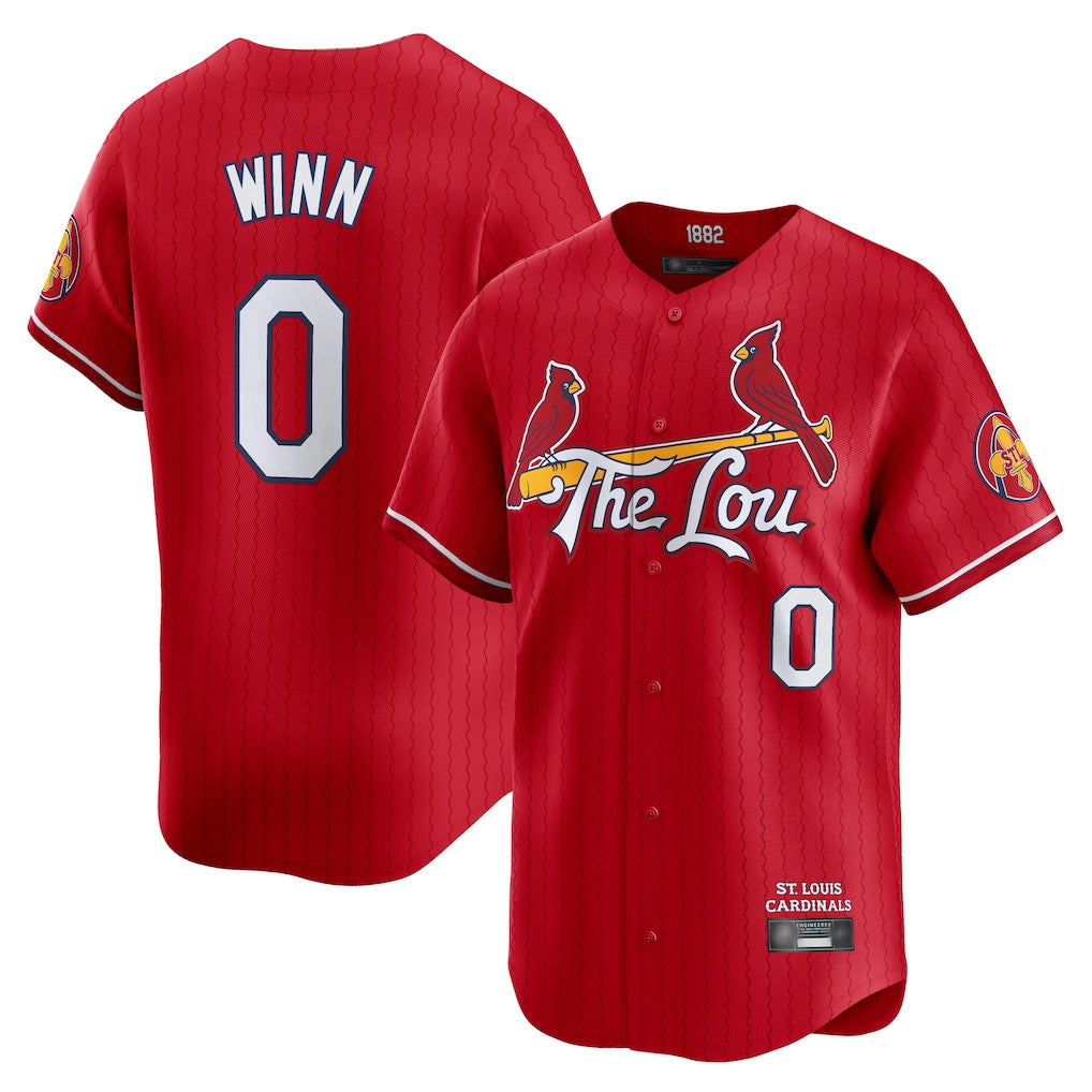 St. Louis Cardinals #0 Masyn Winn Player Red City Connect Limited Gdoa Stitched Jerseys