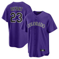 C.Rockies #23 Kris Bryant Player Purple Game Home Gdoa Stitched Jerseys
