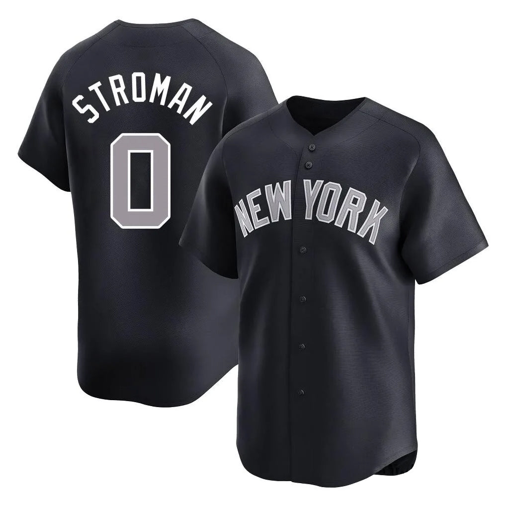 NY.Yankees #0 Marcus Stroman Player Navy Limited Home Gdoa Stitched Jerseys