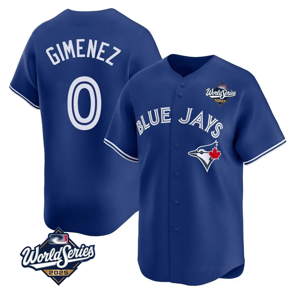 T.Blue Jays #0 Andres Gimenez Player Royal 2025 World Series Limited Gdoa Stitched Jerseys