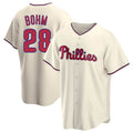P.Phillies #28 Alec Bohm Player Cream Home Game Stitched Jerseys