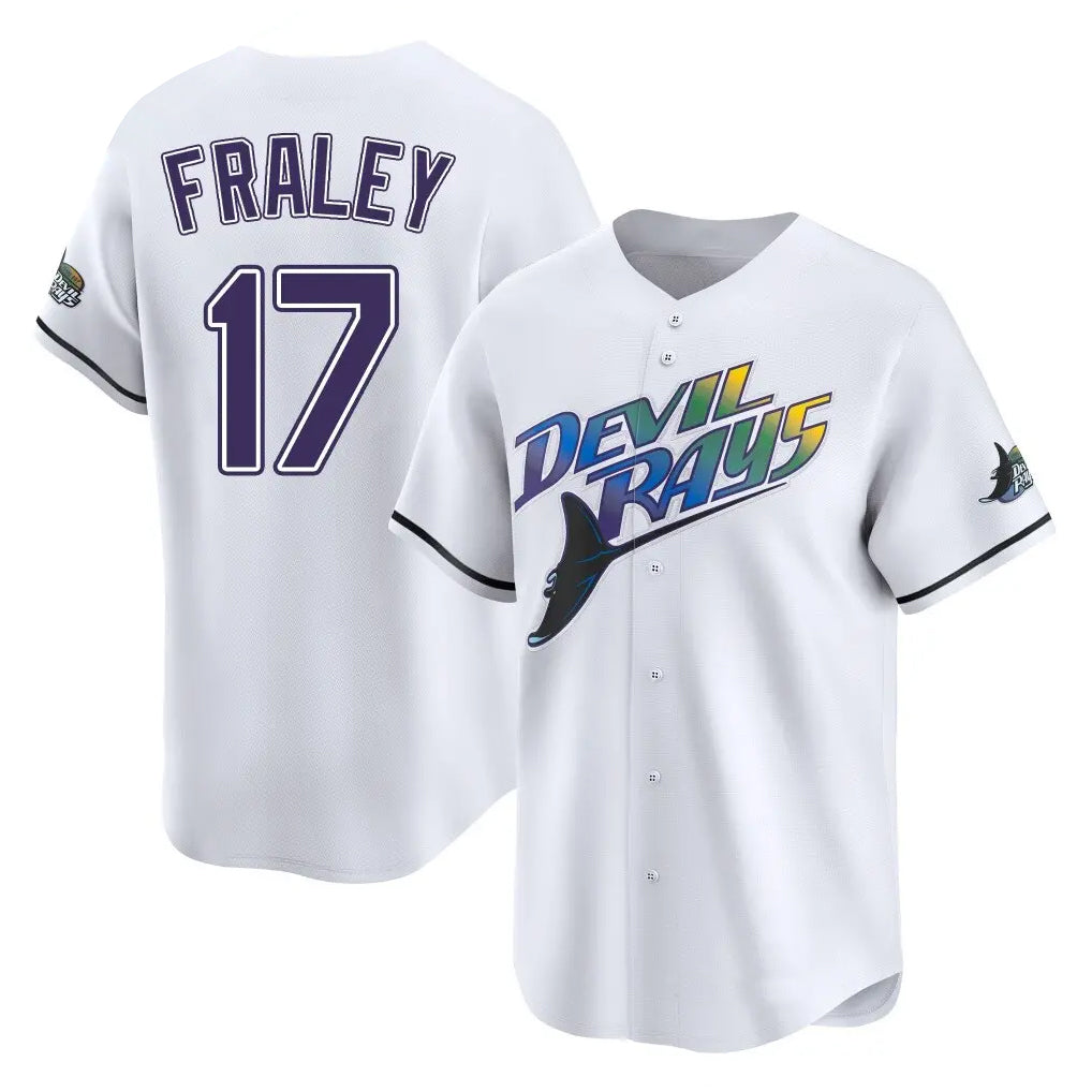 T.Bay Rays #17 Jake Fraley Player White City Connect Home Stitched Jerseys