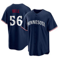 M.Twins #56 Josh Bell Player Navy Replica Alternate Home Gdoa Stitched Jerseys