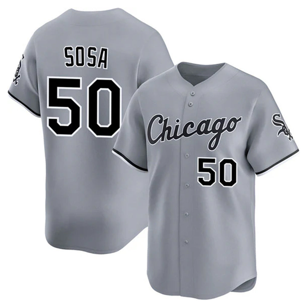 C.White Sox #50 Lenyn Sosa Player Gray Road Limited Home Gdoa Stitched Jerseys