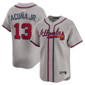 A.Braves #13 Ronald Acun?a Jr. Player Gray Limited Stitched Jerseys