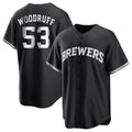 M.Brewers #53 Brandon Woodruff Player Black Game Home Gdoa Stitched Jerseys
