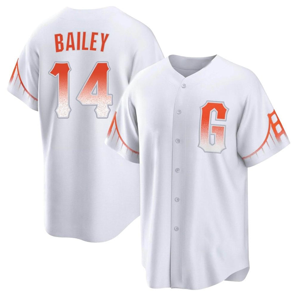 SF.Giants #14 Patrick Bailey Player White City Connect Home Game Stitched Jerseys
