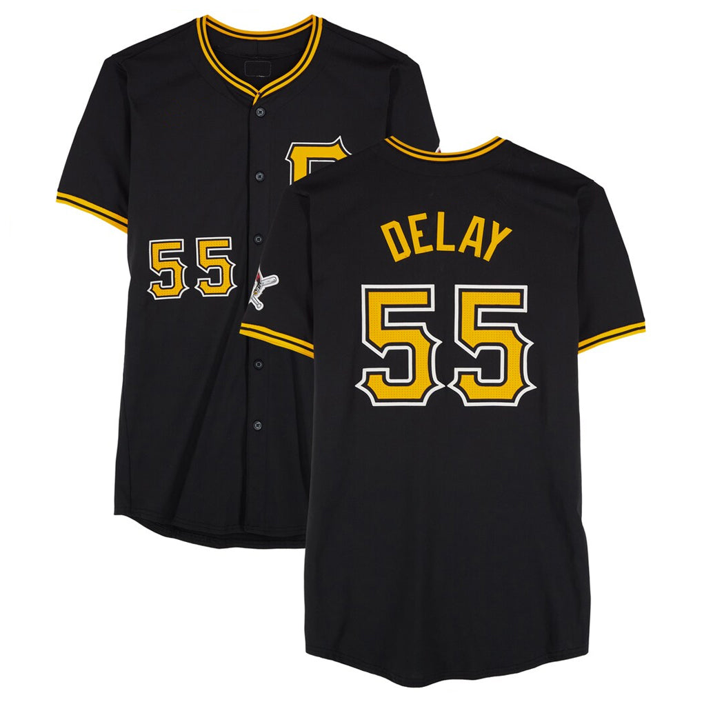 P.Pirates #55 Jason Delay Player Black Alternate Limited Game Stitched Jerseys
