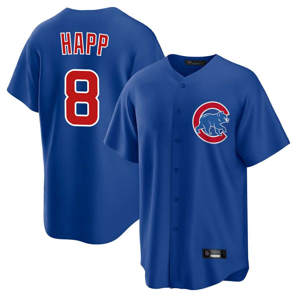 C.Cubs #8 Ian Happ Player Royal Home Game Gdoa Stitched Jerseys