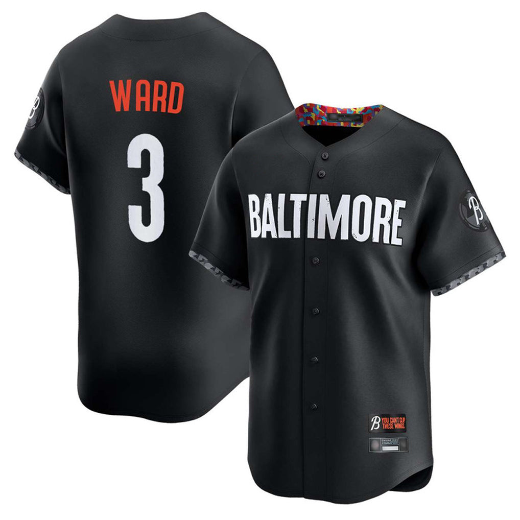 B.Orioles #3 Taylor Ward Player Black City Connect Limited Home Game Gdoa Stitched Jerseys