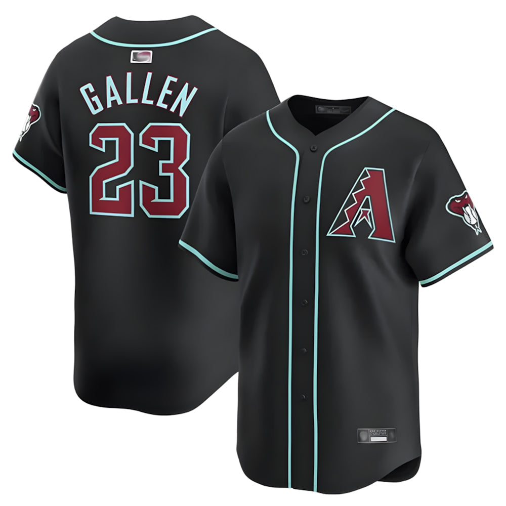 A.Diamondbacks #23 Zac Gallen Player Black Replica Game Stitched Jerseys