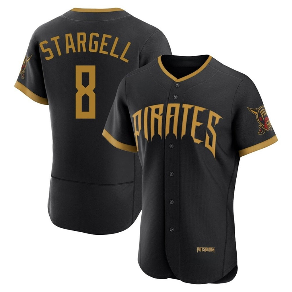 P.Pirates #8 Willie Stargell Player Black 2026 City Connect Home Limited Elite Gdoa Stitched Jerseys