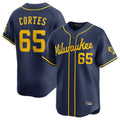 M.Brewers #65 Nestor Cortes Player Navy Home Limited Gdoa Stitched Jerseys