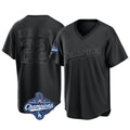 LA.Dodgers #22 Clayton Kershaw Player Black World Series Meet Pitch Fashion T-shirt Gdoa Stitched Jerseys