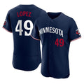 M.Twins #49 Pablo Lopez Player Navy Replica Home Limited Elite Gdoa Stitched Jerseys