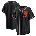 D.Tigers ## Tigers Blank Player Black Fashion Out Home Game Gdoa Stitched Jerseys