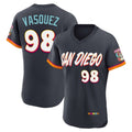 S.Diego Padres #98 Randy Vasquez Player Obsidian 2026 City Connect Home Limited Elite T-shirt Gdoa Stitched Jerseys