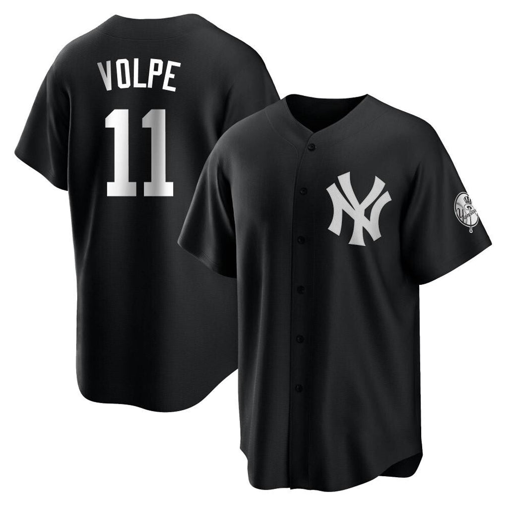 NY.Yankees #11 Anthony Volpe Player Black Game Gdoa Stitched Jerseys