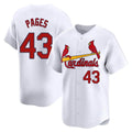 St. Louis Cardinals #43 Pedro Pages Player White Home Limited Stitched Jerseys