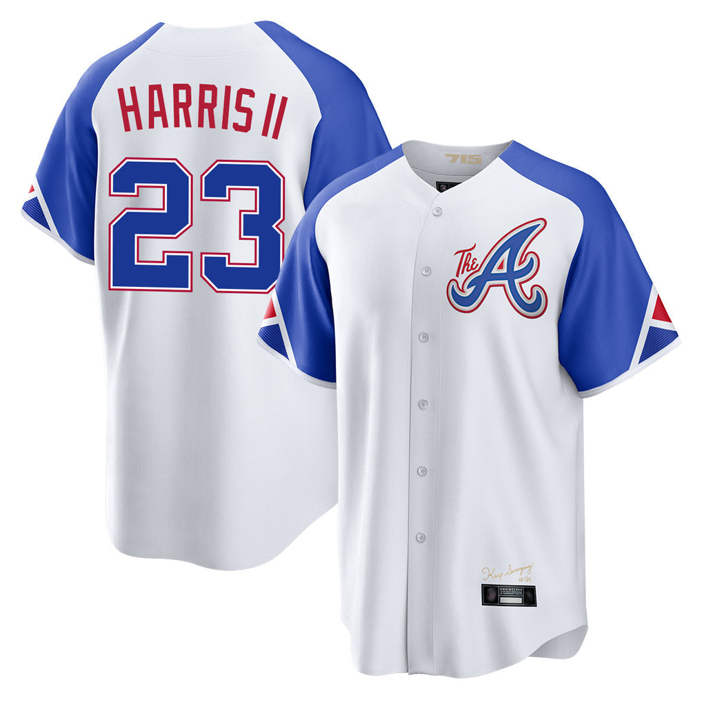 A.Braves #23 Michael Harris II Player White City Connect Home Game Gdoa Stitched Jerseys