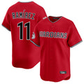 C.Guardians #11 Jose Ramirez Player Red Limited Home Gdoa Stitched Jerseys